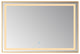 Horizontal Rectangular LED Wall Mount Bathroom Mirror, Gold, 48"