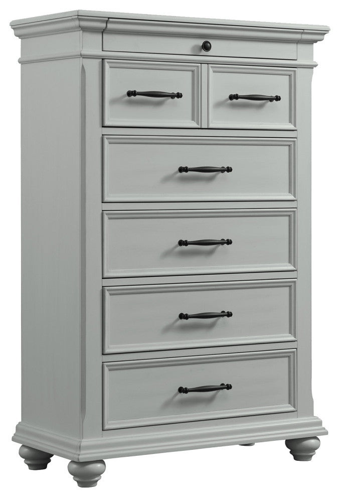 Picket House Furnishings Brooks 6-Drawer Chest in Grey