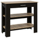 Delos 40Kitchen Island, Black / Light Oak