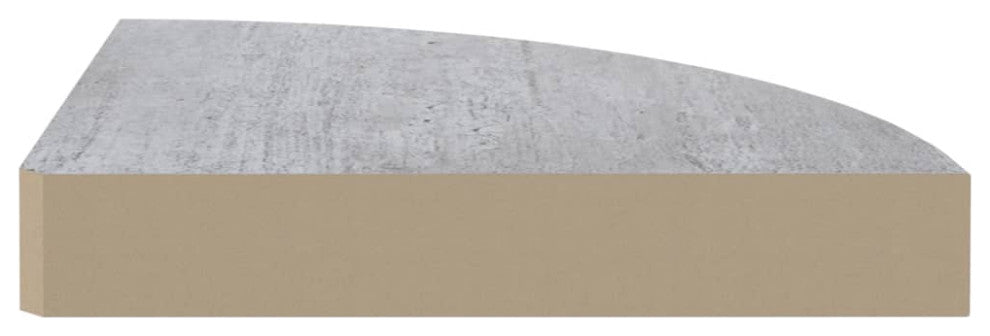 vidaXL Wall Corner Shelf Floating Corner Shelf Display Shelf Concrete Gray MDF