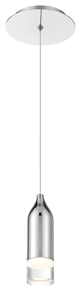 Action 8" LED Mini Pendant 3000K, Chrome
