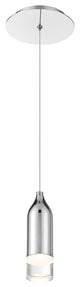 Action 8" LED Mini Pendant 3000K, Chrome