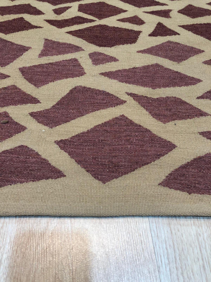 Pink Contemporary Modern Modern Flat Weave Area Rug