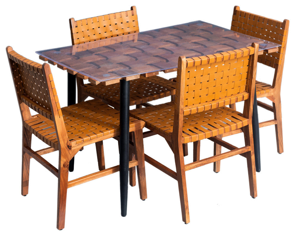 Waverly Dining Table, Honey Gold/Black