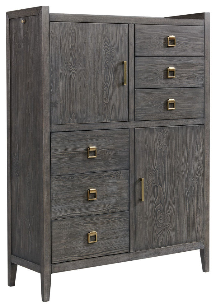 Portia 6-Drawer Gentleman's Chest, Brushed Brindle