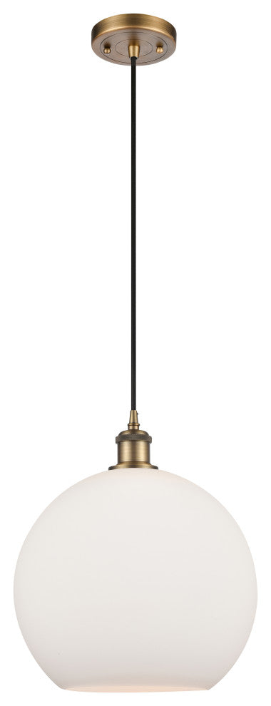 Innovations 516-1P-BB-G121-12 1-Light Mini Pendant, Brushed Brass