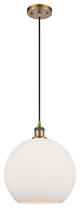 Innovations 516-1P-BB-G121-12 1-Light Mini Pendant, Brushed Brass