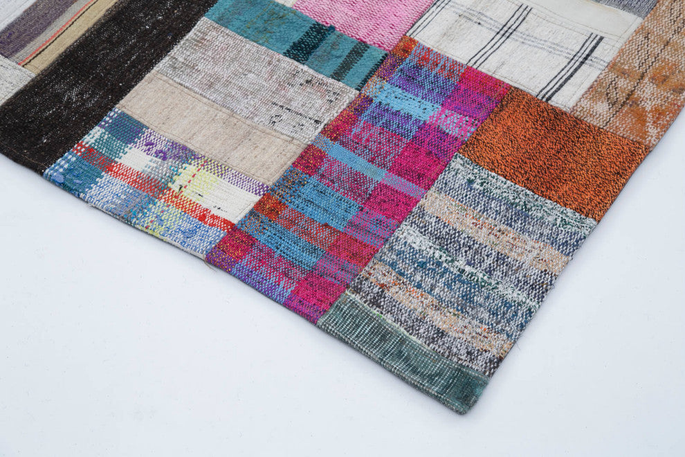 Rug N Carpet - Handmade Oriental 6' 7'' x 9' 10'' Unique Patchwork Kilim Rug