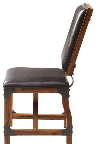 INK+IVY Lancaster Industrial Dining Table, Amber, Dining Chair