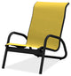 Gardenella Sling Stacking Poolside Chair, Textured Black, Yellow