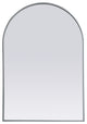 Metal Frame Arch Mirror 27X40 Inch, Silver