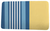 Sail, Sun, & Fun Beach Shack Stripe Print Bath Mat, Yellow, 21"x34"