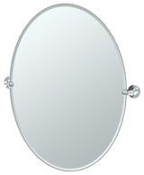 Cafe 32" Frameless Oval Mirror, Chrome