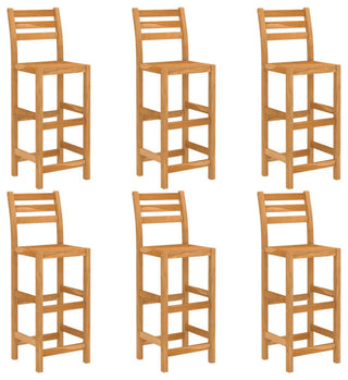 vidaXL Patio Bar Set Bistro Set Bar Stool Table 7 Piece Solid Wood Acacia