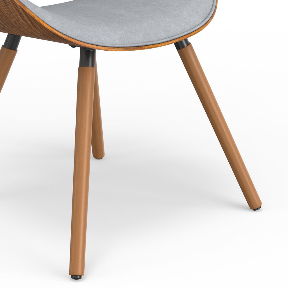 Marana Dining Chair in Stone Grey Vegan Faux Leather