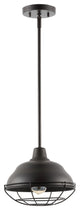 Levi Industrial Farmhouse Iron LED Pendant, Oil Rubbed Bronze, 1-Light
