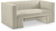 Henson Velvet Upholstered Loveseat, Cream
