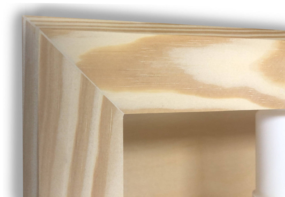 Tampa Recessed Solid Wood Toilet Paper Holder 7 x 8.5, Unfinished
