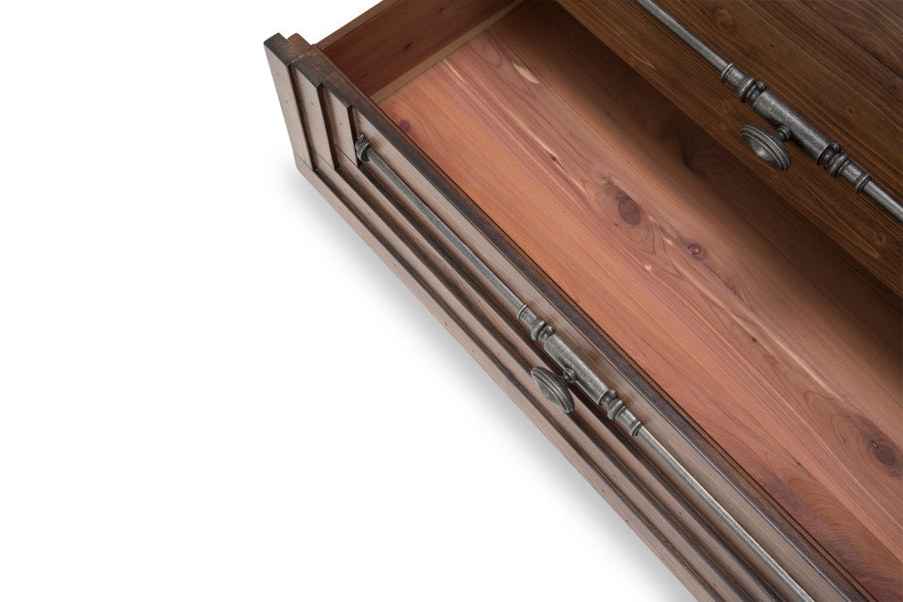 Aico Amini Carrollton 6 Drawer Chest in Rustic Ranch