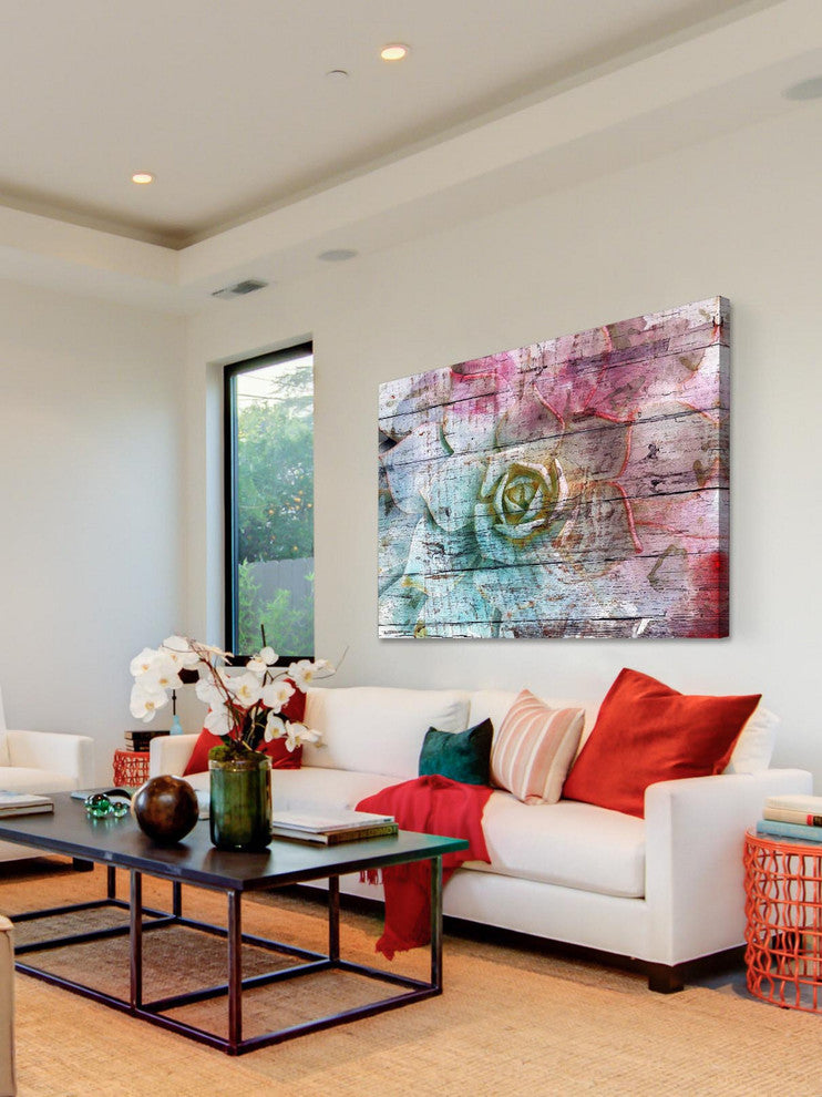 "Sommerwise Sempervivum Plant" Print on Canvas by Irena Orlov