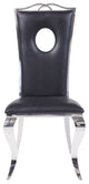 ACME Cyrene Side Chair, Set of 2, PU/Stainless Steel