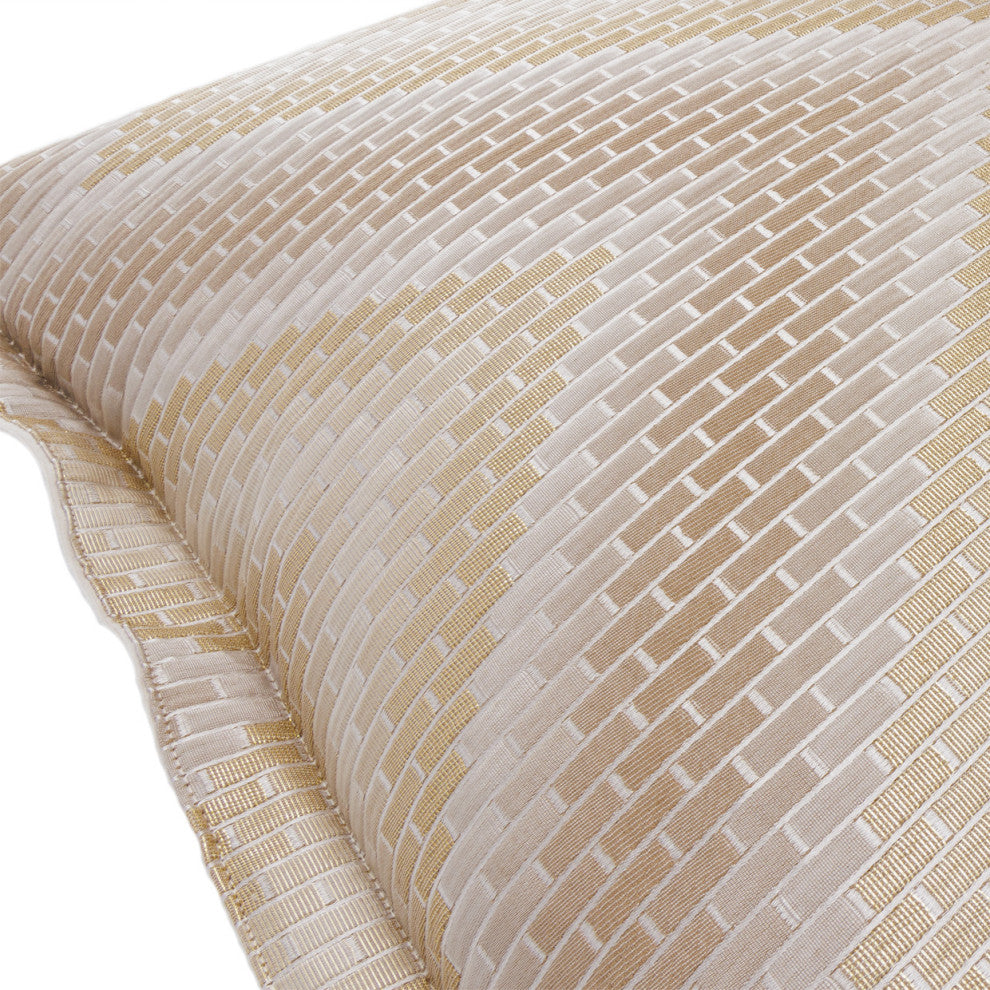 GLAMtastic Infinity 22" Flange Pillow, Set of 2, Gold