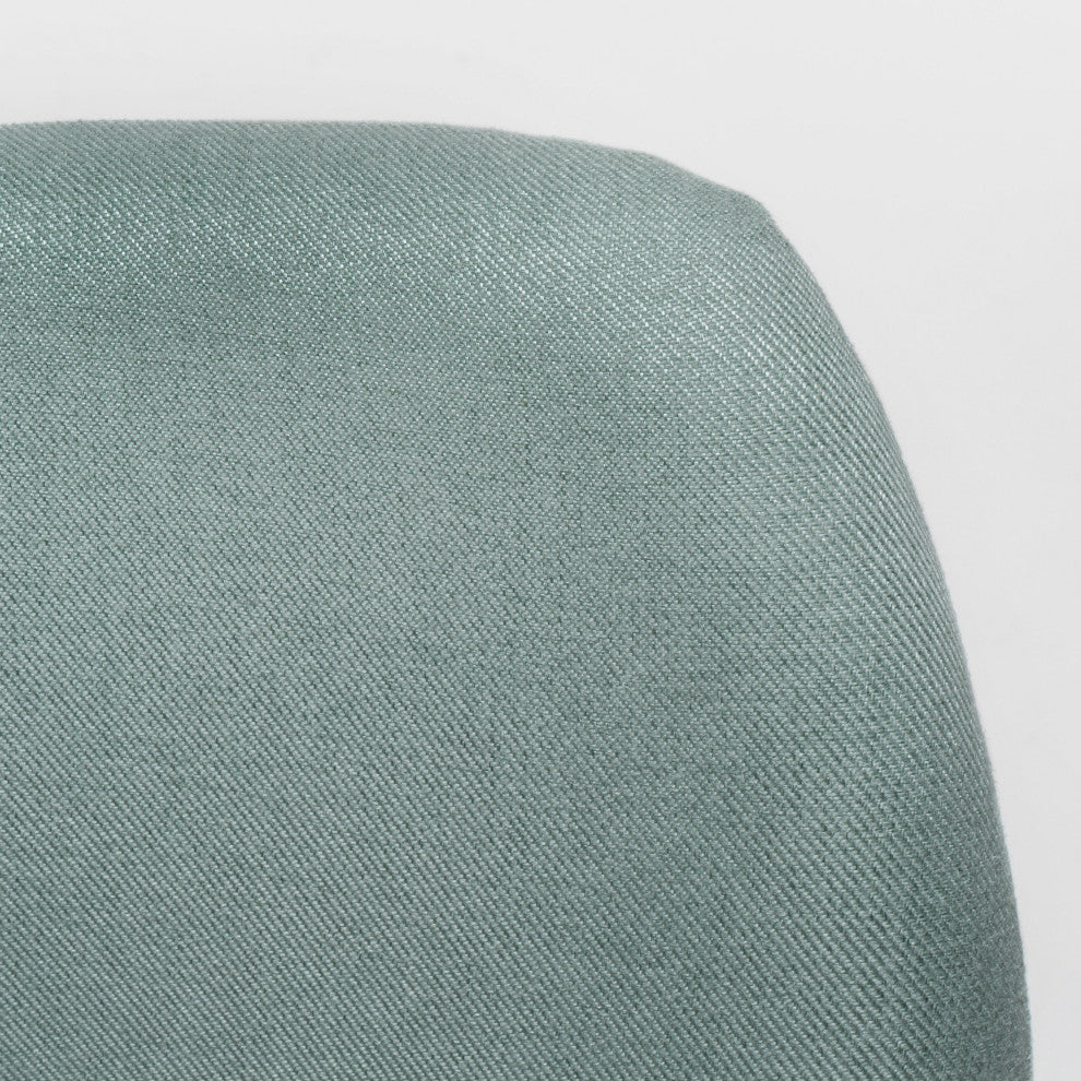 GDF Studio Kama Accent Armchair, Light Blue/Walnut