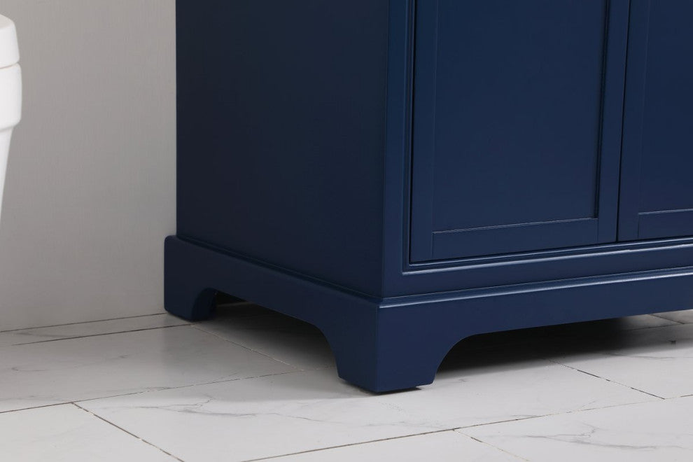 Amber Single Bathroom Vanity, Blue, Blue, 30"