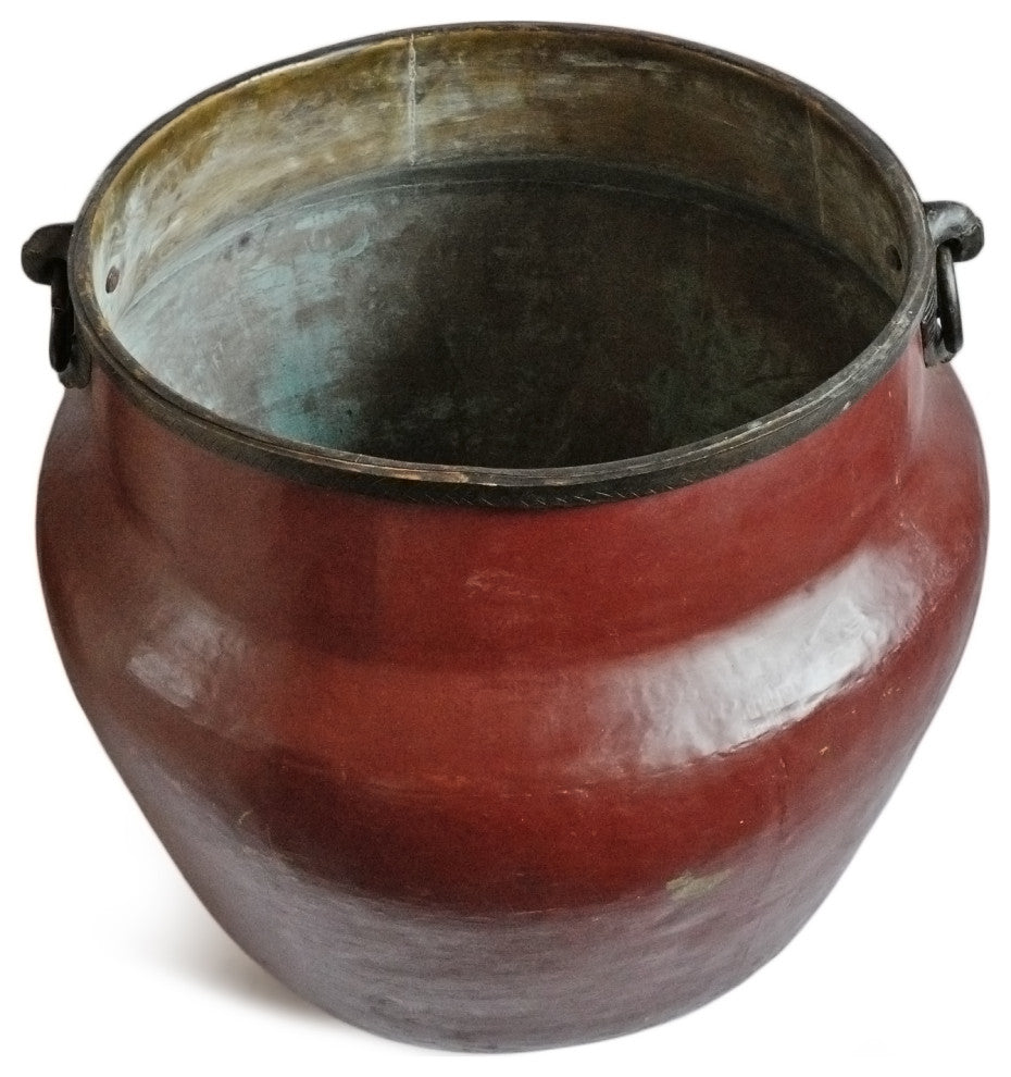 Consigned Bronze Red Raja Pot