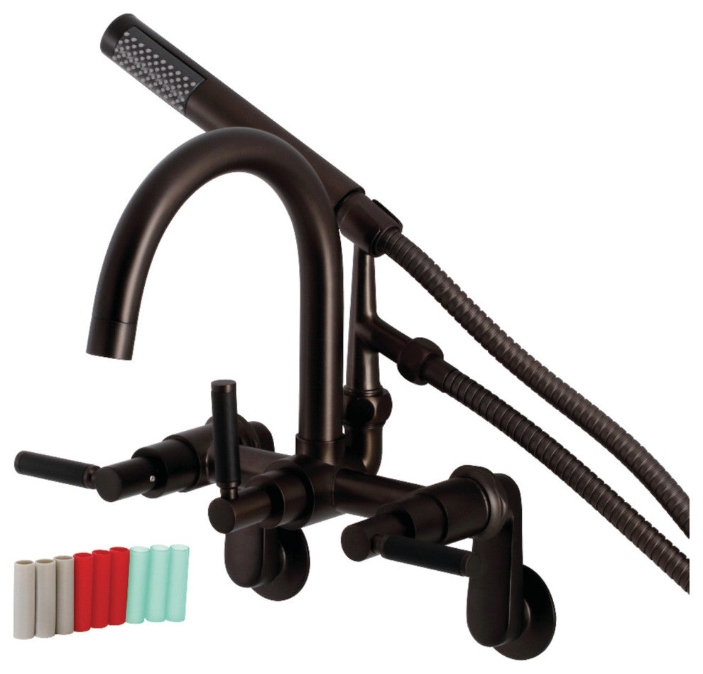 AE8155DKL 7" Adjustable Wall Mount Clawfoot Tub Faucet, Oil Rubbed Bronze