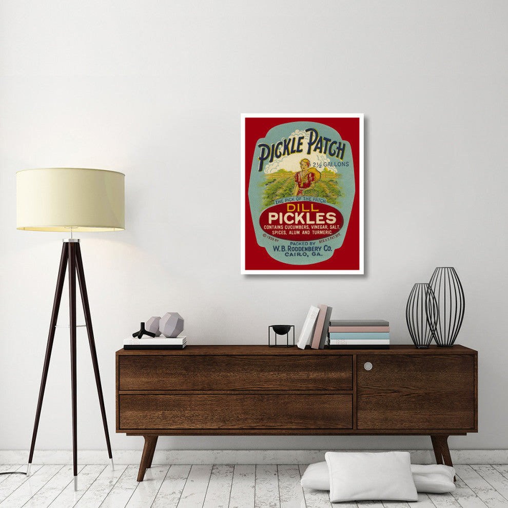 "Pickle Patch Dill Pickles" Digital Paper Print by Retrolabel, 29"x38"