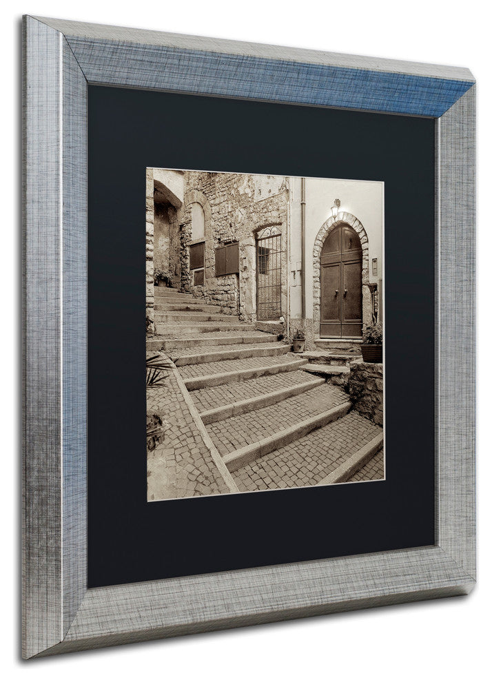 Alan Blaustein 'Lombardy I' Art, Silver Frame, Black Mat, 16x16