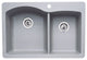 Blanco Diamond Silgranit 1.75 Bowl Kitchen Sink, Metallic Gray