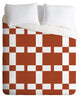 Vy La Cross Rust Duvet Cover Set, Queen