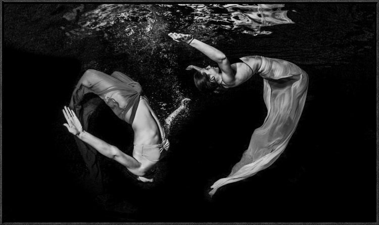 "Grace Underwater" Framed Canvas Giclee by Ken Kiefer, 37x22"
