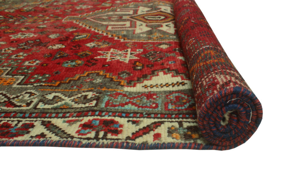 Fine Vintage Distressed Skylar Red Rug
