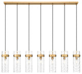 Z-Lite 7002P5-7L Fontaine 7 Light 57"W Linear Chandelier - Matte Black