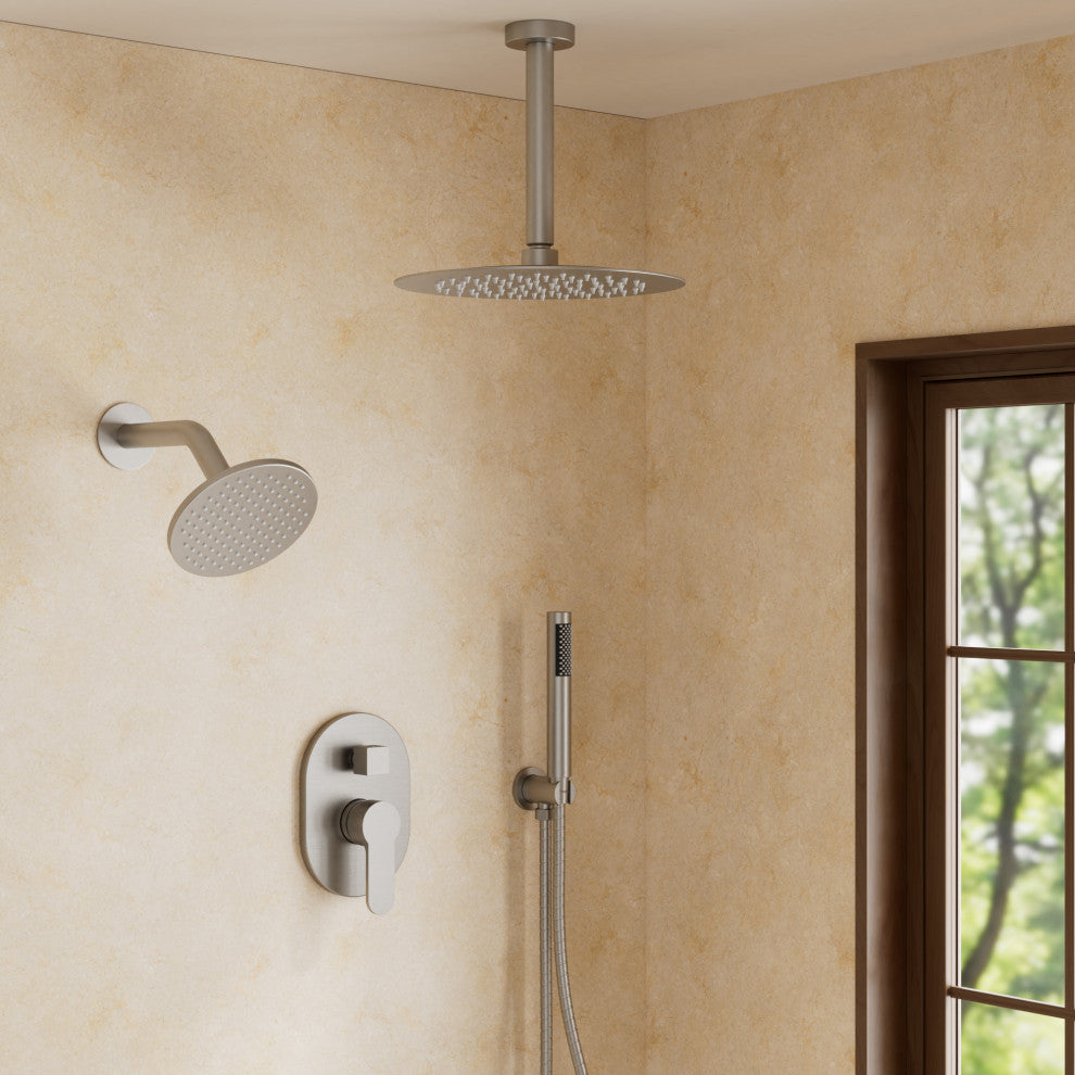 CRANACH CROZET Round Shower System with Dual Shower Head and Hand Show