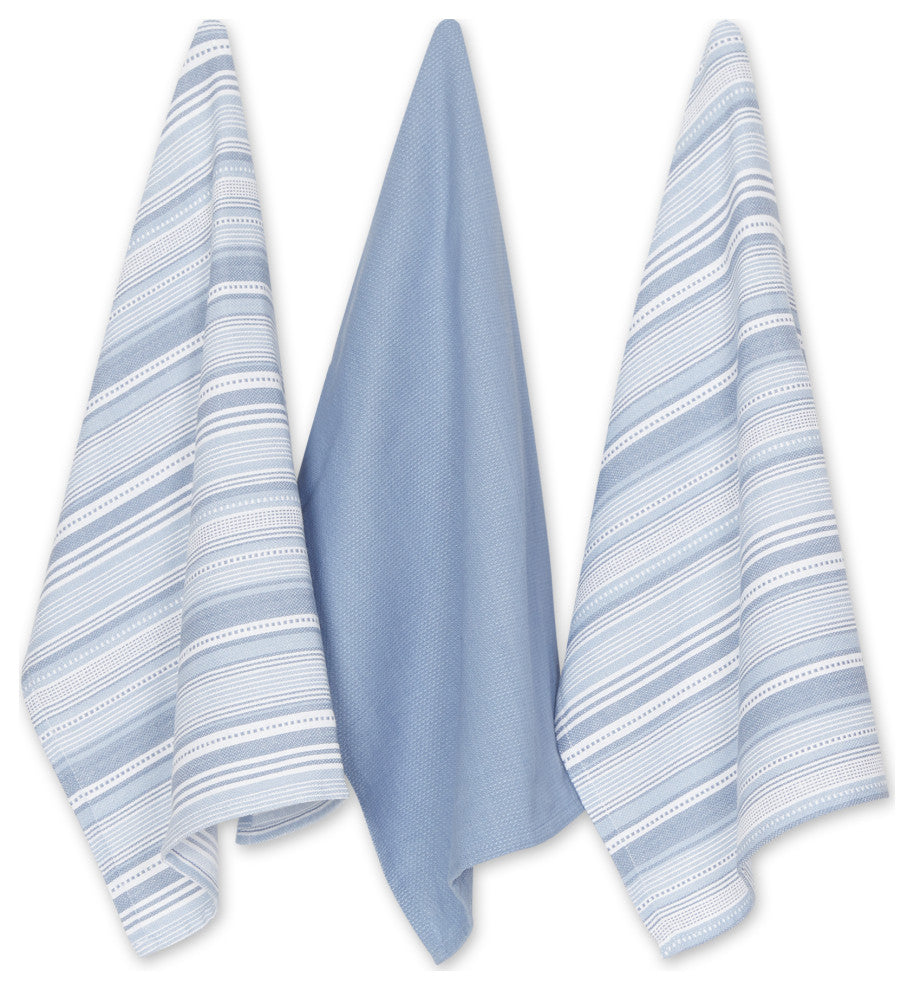 Stonewash Blue Urban Stripe Dishtowel (Set of 3)