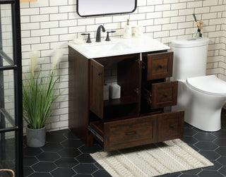 Home Living 19" Farmhouse Expresso-Light Bathroom Vanity