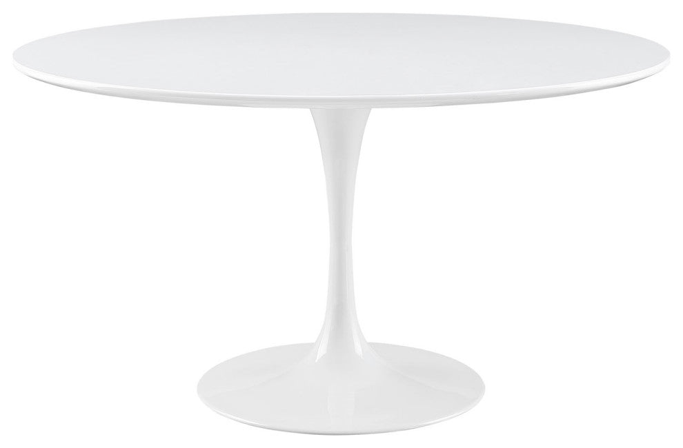 Lippa 54" Round Wood Top Dining Table EEI-1119-WHI