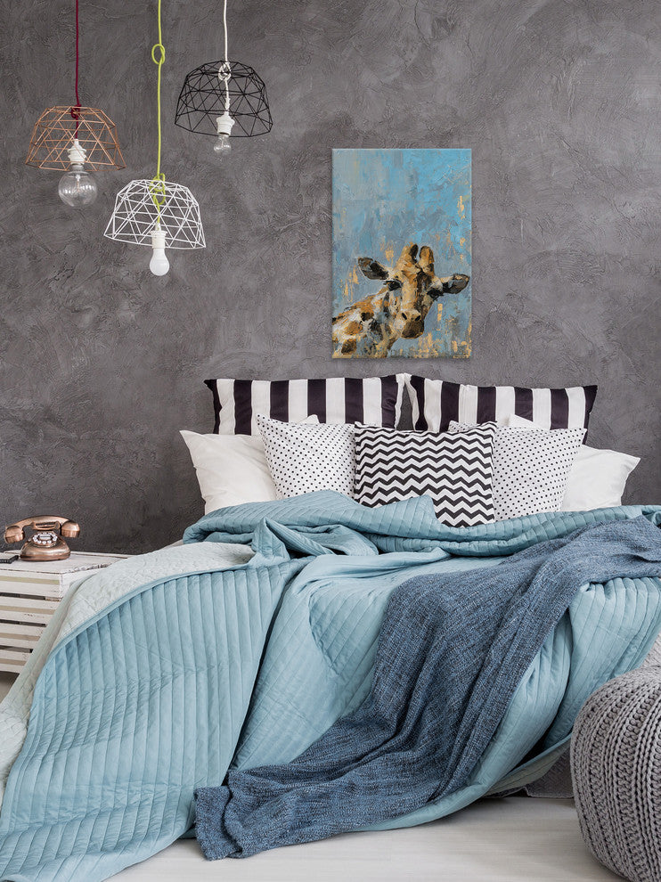 "Oh Giraffe" Painting Print on Wrapped Canvas, 16"x24"