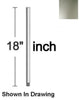 18" Universal Downrod, Satin Nickel