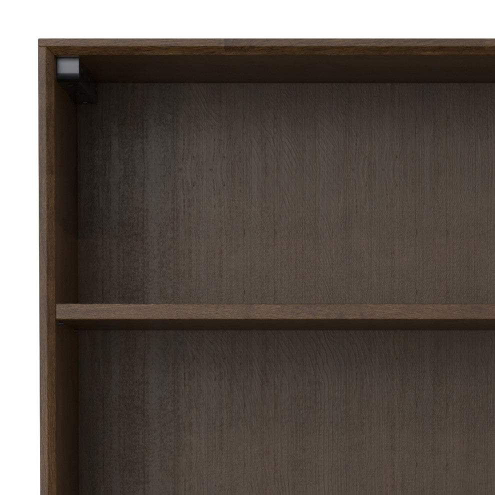 Banting SOLID HARDWOOD Mid Century Open Shelf Bookcase in Walnut Brown