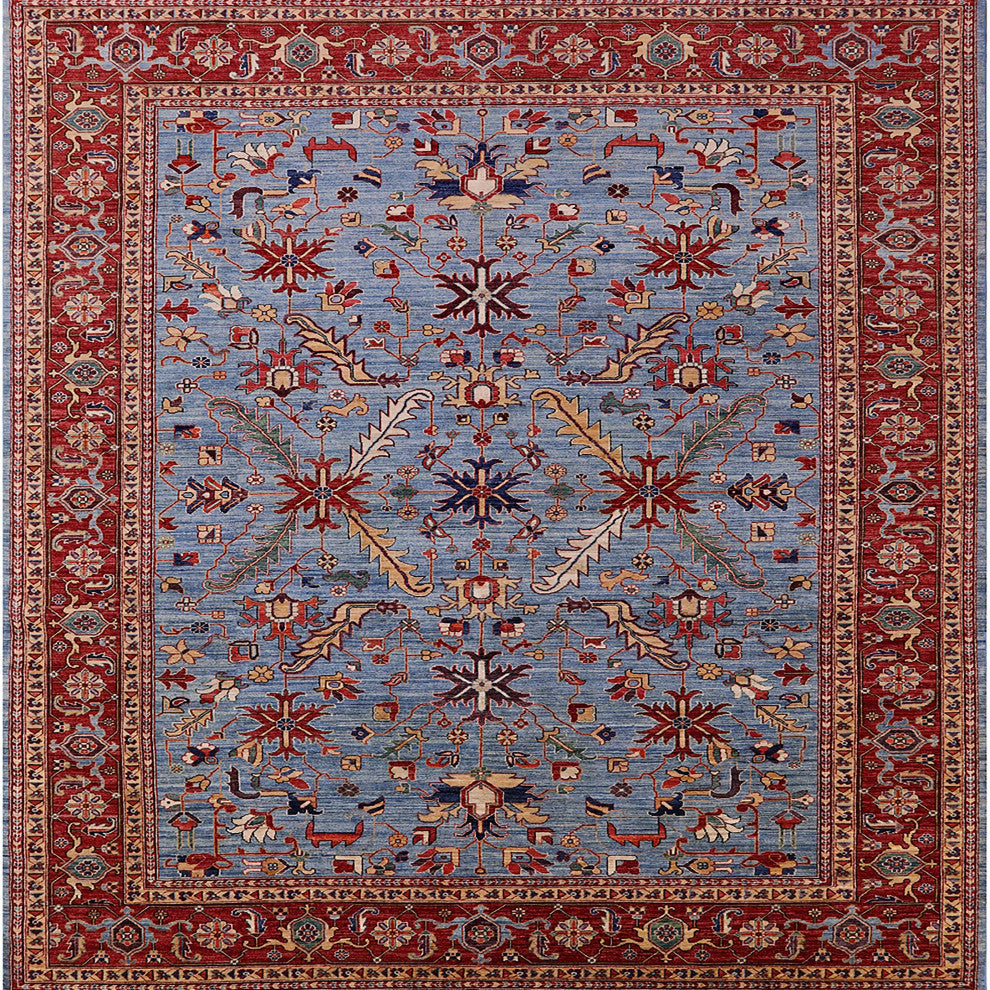 Ahgly Company Indoor Square Mid-Century Modern Area Rugs, 7' Square
