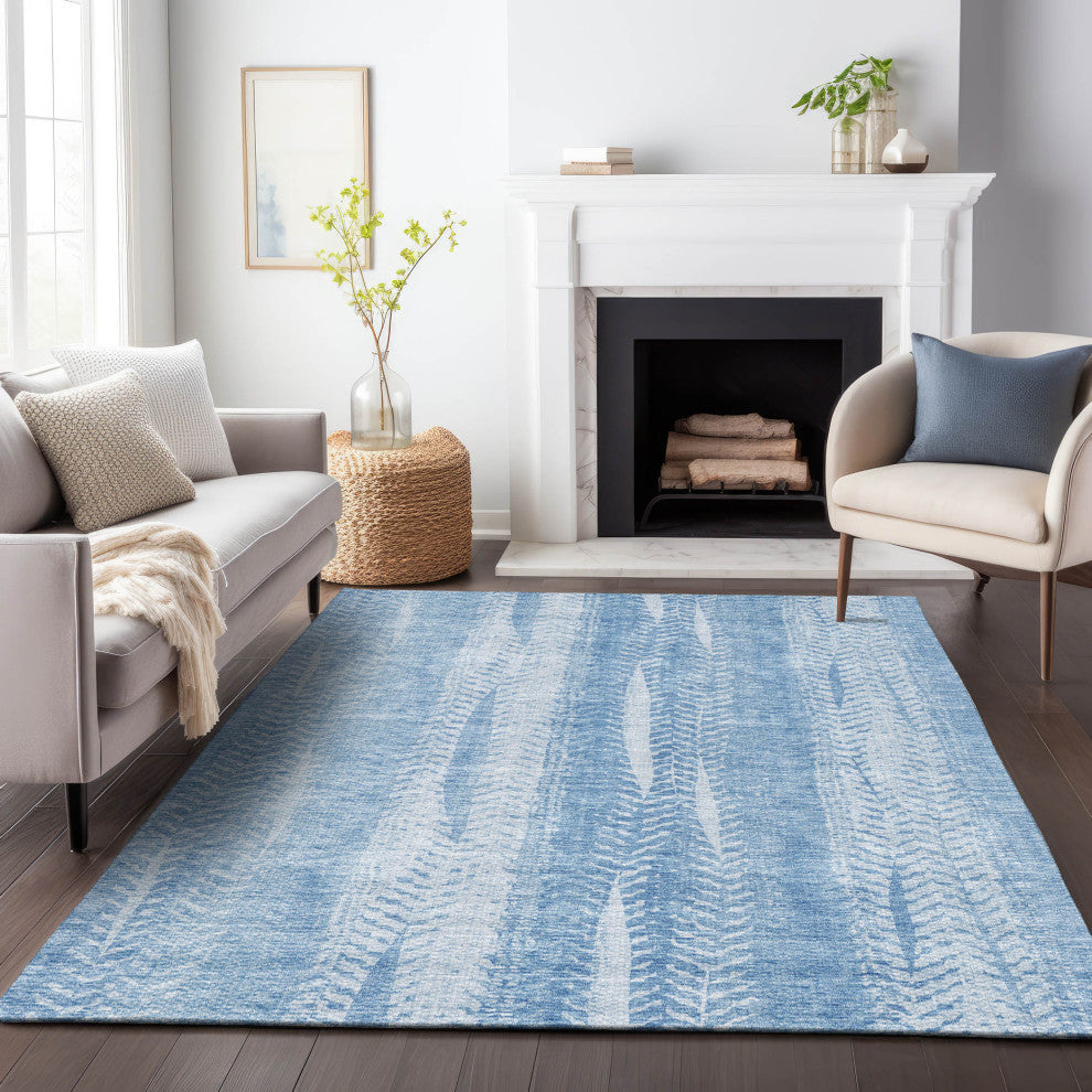 Premium Machine Washable Mayfield AMF694 Sky 10' x 14' Rug
