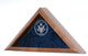 Solid Oak Display Case With Military Service for 3'x5' Flag, Army Emblem