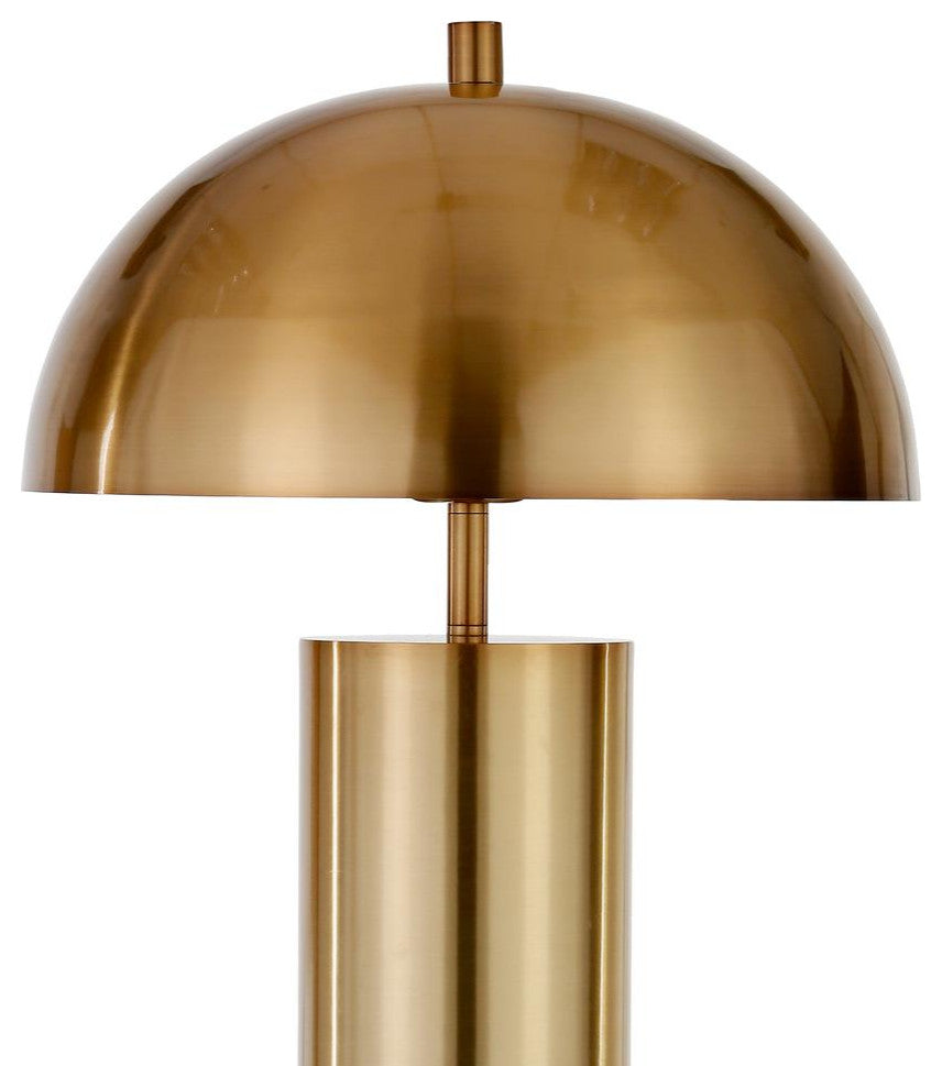 York 27 Tall Table Lamp with Metal Shade in Brass/Brass