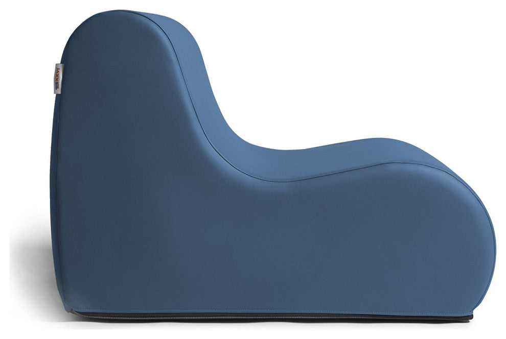 Midtown Large Foam Chair, Commercial Soft Seating, Premium Vinyl, Blue