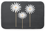 24" x 17" Floral Print Bathmat, Pepper